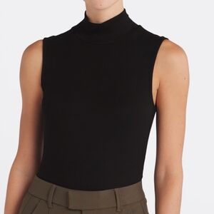 Sanctuary Essential Ribbed Mock Neck Knit Top - Black